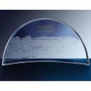 Clear Glass Unique Crescent Curved Award