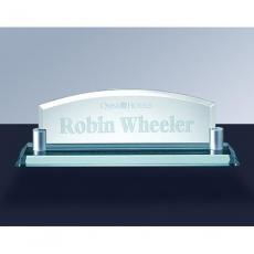 Employee Gifts - Jade Glass Arch Name Plate