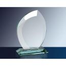 Clear Jade Glass Leaf Award