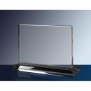Clear Glass Horizontal Rectangle Plaque