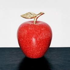 Engraved Red Marble Apple Award - Apples