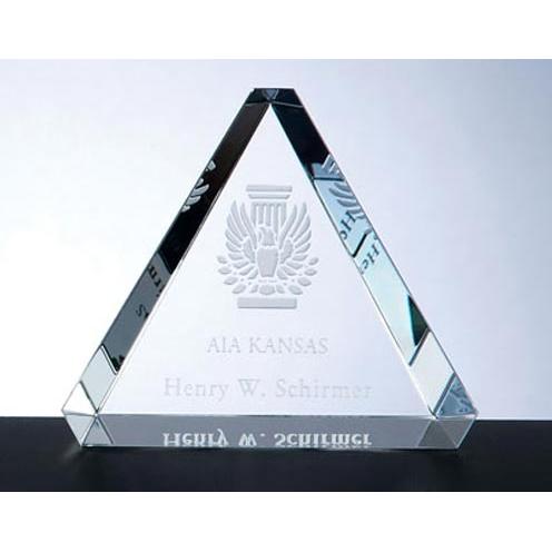 Corporate Awards - Crystal Awards - Crystal Triangle Paperweight Corporate Gift C610