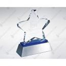 Blue Twinkle Crystal Star Award on Blue Glass