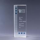 Dimensions In Blue Optical Crystal Tower Award