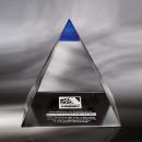 Blue Tip Majestic Optical Crystal Pyramid Award