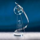 Optical Crystal Above & Beyond Award with Stainless Steel Swirl