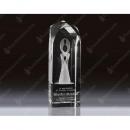 Clear Optical Crystal 3D Laser Cathedral Tower Award