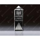 Clear Optical Crystal 3D Obelisk Award
