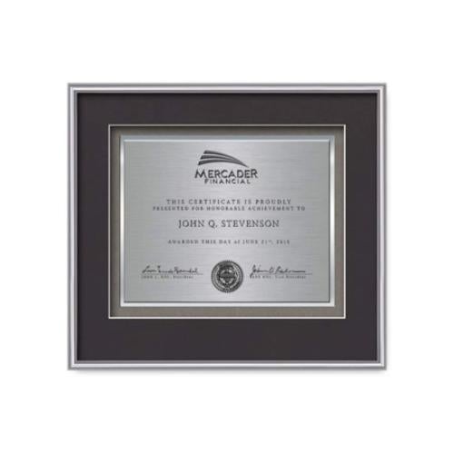 Fenestra Certificate TexEtch Silver WLTT70SH1 Award Plaques