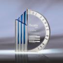 Clear Optical Crystal Koncept Award with Blue Accent