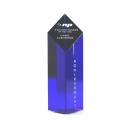 Blue Optical Crystal Diamond Tower Award