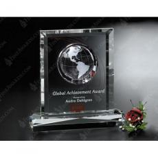Employee Gifts - Clear Crystal Columbus Global Award