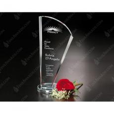 Employee Gifts - Clear Optical Crystal Merit Award