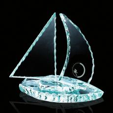 Employee Gifts - Chippedboat Sail Glass Award