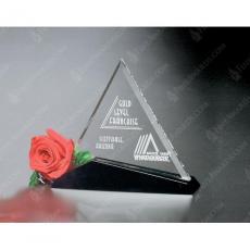 Employee Gifts - Cavalcade Clear Crystal Triangle Award