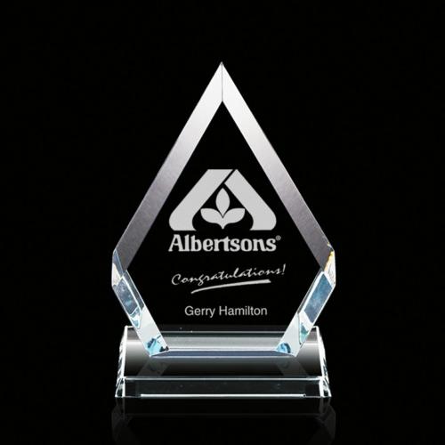 Corporate Awards - Award Shapes - Diamond Awards - Achievement Diamond Glass Award