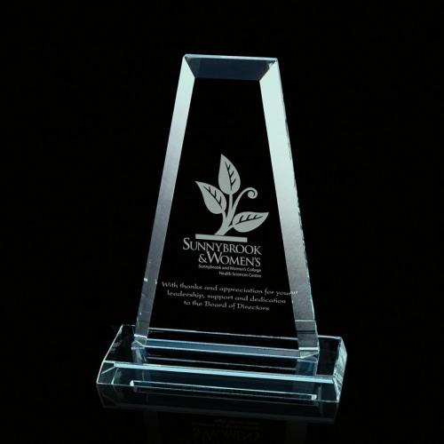 Corporate Awards - Glass Awards - Jade Glass Awards - Regency Tower Jade Obelisk Glass Award