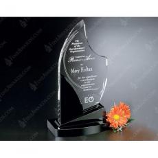 Employee Gifts - Panache Clear Optical Crystal Award on Black Stand