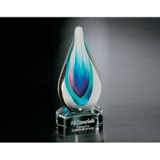 Employee Gifts - Elegance Art Glass Teardrop Award