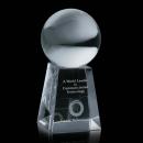 Crystal Ball Spheres on Tall Base Crystal Award