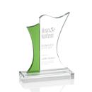 Newport Green Abstract / Misc Crystal Award