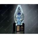 Synergy Optical Crystal Award on Black Base
