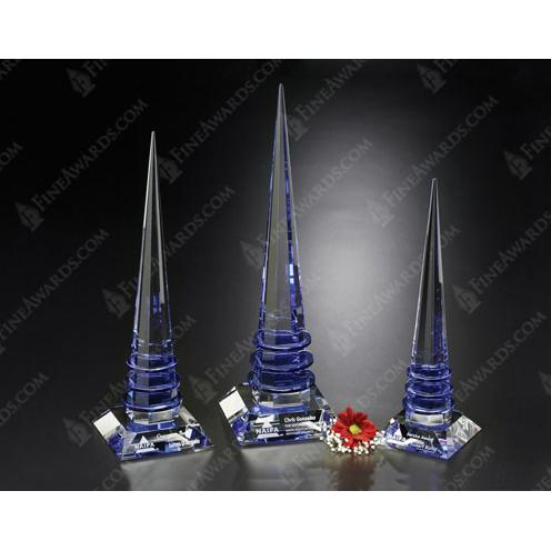 Corporate Awards - Crystal Awards - Colored Crystal - Zenith Spire