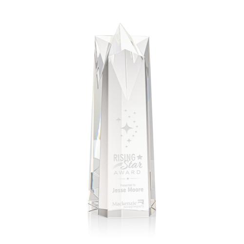 Corporate Awards - Crystal Awards - Crystal Pillar Awards - Ellesmere Star Obelisk Crystal Award