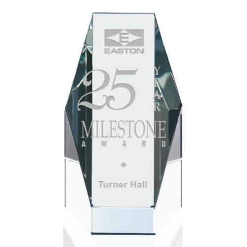Corporate Awards - Crystal Awards - Crystal Pillar Awards - Hexagon Tower Obelisk Crystal Award