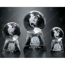 Triad Clear Optical Crystal Globe Award