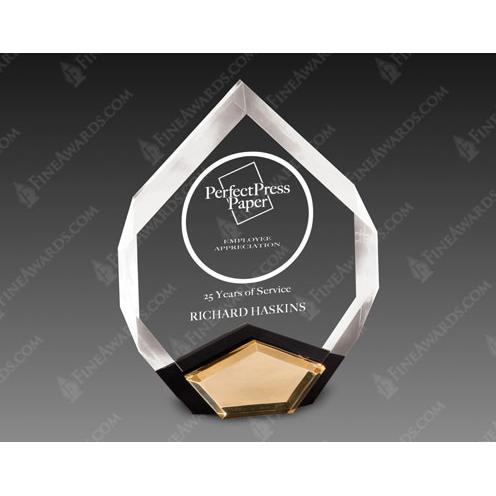 Corporate Awards - Budget Awards & Trophies - Marquis Acrylic Award with Gold Crown