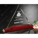 Parkdale Optical Crystal Triangle Trophy on Luster Base