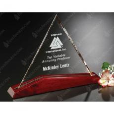 Employee Gifts - Parkdale Optical Crystal Triangle Trophy on Luster Base