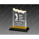Gold Frosted Acrylic Award on Black Base