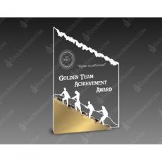 Employee Gifts - Gold Mountain Clear Acrylic Mount Climbing Award