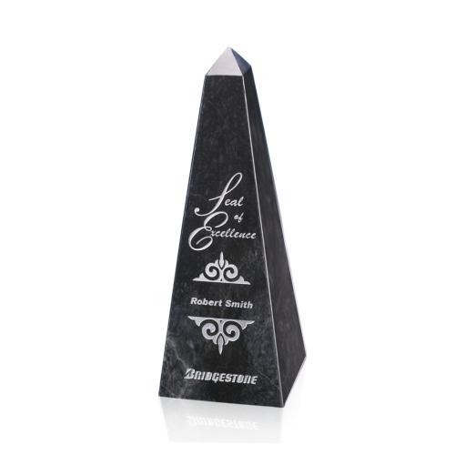 Corporate Awards - Marble Black Obelisk Stone Award