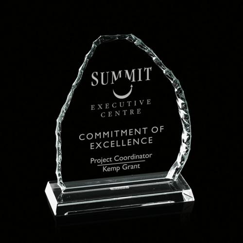Corporate Awards - Crystal Awards - Iceberg Mountain Starfire  Crystal Award