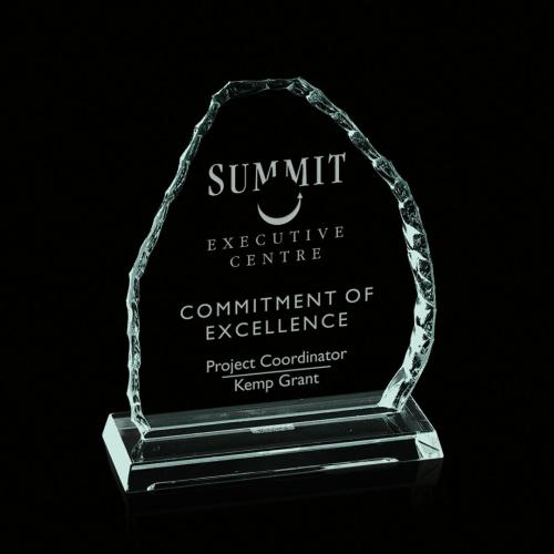 Corporate Awards - Iceberg Mountain Jade  Glass Award