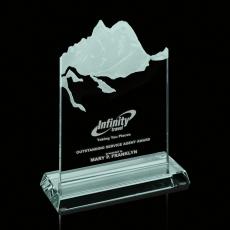 Employee Gifts - Sculpted Mountain Jade Glass Award
