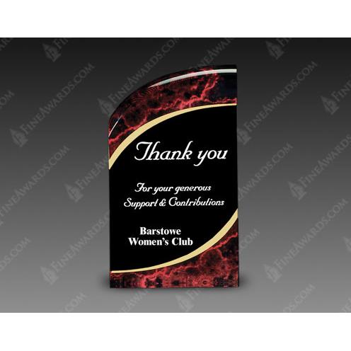 Corporate Awards - Rush Corporate Awards & Plaques - Red & Black Radiance Acrylic Award