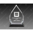 Clear Diamond Acrylic Award on Black Base