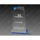 Blue Wedge Clear Acrylic Award