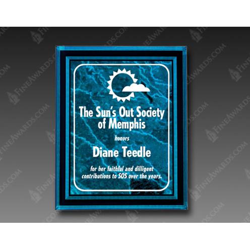 Corporate Awards - Award Plaques - Acrylic Plaques - Blue Acrylic Plaque
