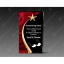 Red Carved Acrylic Award with Gold Star