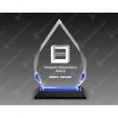 Blue Diamond Acrylic Award on Black Base