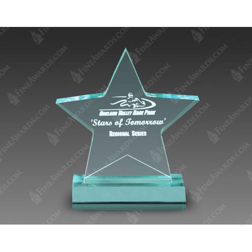 Corporate Awards - Affordable Econo-Line Awards & Trophies - Jade Acrylic Star Award on Jade Base