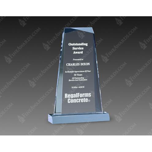 Corporate Awards - Service Awards - Blue Gem Acrylic Award