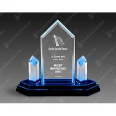 Employee Gifts - Blue Trident Optical Crystal Award