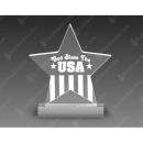 Clear Acrylic Star Award on Clear Base