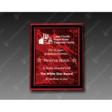 Employee Gifts - Red Acrylic Plaque